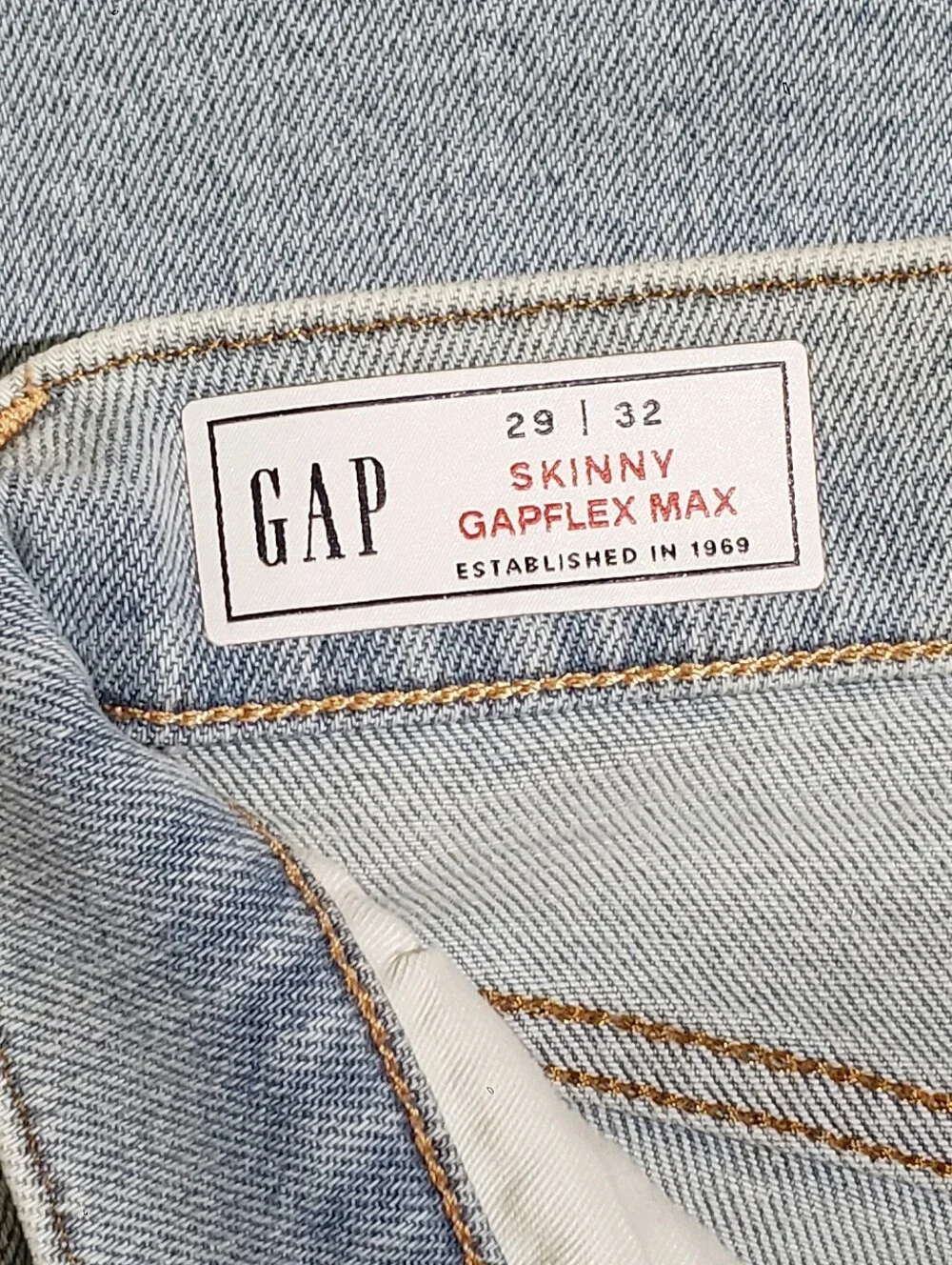 Gap Mens GapFlex Max Skinny Stretch Jeans 29x32 Light Bleached Wash Spring 2023